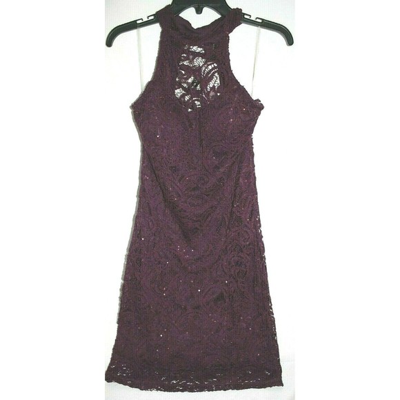 NWOT Speechless Juniors' Halter Style Party Cocktail Dress Size 11 Burgundy - Picture 1 of 8